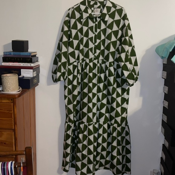 NWT: MAEVE BETTINA TIERED SHIRT DRESS BY ANTHROPOLOGIE - Picture 5 of 16